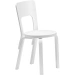 Weiße Skandinavische Artek 66 Loungestühle aus Massivholz 