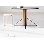Artek - Kaari runder Tisch klein - schwarz, Holz,Laminat/HPL - 80x74x80 cm - HPL hochglanz schwarz (28305302/30-10) (503) klein