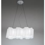 Artemide - Logico 3x 120° Hängeleuchte - weiß, unregelmäßig, max. 348 Watt, Glas - 66x31x66 cm - weiß (104) XL
