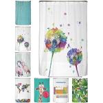 Bunte Moderne Textil-Duschvorhänge mit Blumenmotiv aus Textil 120x200 