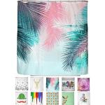 Reduzierte Bunte Moderne Textil-Duschvorhänge mit Palmenmotiv aus Textil 150x200 