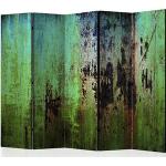 Emeraldfarbene artgeist Foto-Paravents aus Holz 5-teilig 
