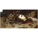 ARTland Poster Kunstdruck Wandposter Bild ohne Rahmen 60x30 cm Frau Kopf Schlangen Das Haupt der Medusa Barock Peter Paul Rubens B5FM