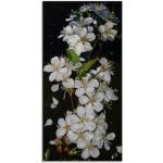 Schwarze Artland Blumenglasbilder aus Glas Hochformat 30x60 
