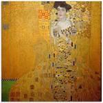 Gelbe Jugendstil Artland Gustav Klimt Acrylglasbilder aus Glas Hochformat 60x80 