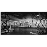 Schwarze Artland Acrylglasbilder mit Brückenmotiv aus Glas Querformat 30x60 
