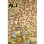 Goldene Jugendstil Artland Gustav Klimt Quadratische Glasbilder 30x30 