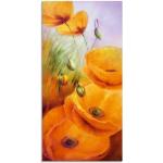 Orange Artland Blumenglasbilder aus Glas Hochformat 30x60 