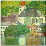 Grüne Jugendstil Artland Gustav Klimt Quadratische Acrylglasbilder aus Glas 50x50 