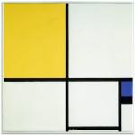 Weiße Artland Mondrian Glasbilder 50x50 