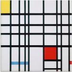 Weiße Artland Mondrian Quadratische Glasbilder 30x30 