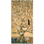 Gelbe Jugendstil Artland Gustav Klimt Acrylglasbilder aus Glas Hochformat 30x60 
