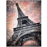 Zeitgenössische Artland Glasbilder mit Eiffelturm-Motiv Hochformat 