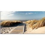 Weiße Artland Nordseestrand auf Langeoog Digitaldrucke aus Glas 50x100 