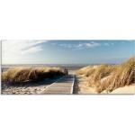 Weiße Artland Nordseestrand auf Langeoog Digitaldrucke aus Glas 50x125 
