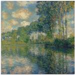 Blaue Impressionistische Artland Claude Monet Quadratische Acrylglasbilder aus Glas 40x40 