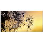 Goldene Artland Blumenglasbilder mit Blumenmotiv 30x60 