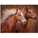 Braune Zeitgenössische Artland Pferde Bilder mit Pferdemotiv Querformat 