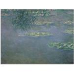 Blaue Im­pres­si­o­nis­tisch Artland Claude Monet Blumenglasbilder 60x80 