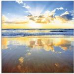 Blaue Artland Sonnenaufgang Acrylglasbilder aus Glas 50x50 