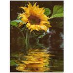 Gelbe Moderne Artland Glasbilder mit Sonnenblumenmotiv poliert 