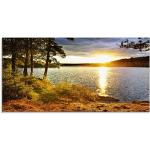Glasbild ARTLAND "Sonnenuntergang über See Algonquin Park" Bilder bunt in verschiedenen Größen