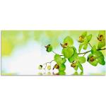 Grüne Blumenmuster Artland Küchenrückwände aus Aluminium selbstklebend Breite 100-150cm, Höhe 100-150cm, Tiefe 50-100cm 