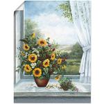 Artland Poster mit Sonnenblumenmotiv aus Papier Querformat 90x120 