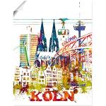 Reduzierte Artland Poster mit Köln-Motiv aus Papier Querformat 90x120 