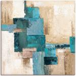Blaue Kubistische Artland Quadratische Kunstdrucke 30x30 