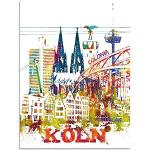 Artland Kunstdrucke mit Köln-Motiv matt aus Metall 30x40 