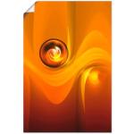 Orange Artland Digitaldrucke aus Metall Hochformat 80x120 