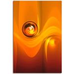 Orange Artland Digitaldrucke aus Metall Hochformat 60x40 