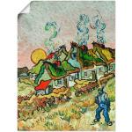 Bunte Impressionistische Artland Sonnenaufgang Van Gogh Kunstdrucke aus Papier Hochformat 30x40 