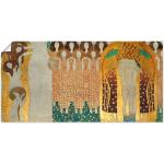 Braune Art Deco Artland Gustav Klimt Kunstdrucke aus Papier Querformat 50x100 