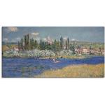 Blaue Moderne Artland Claude Monet Leinwanddrucke aus Metall handgemacht 50x100 