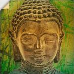 Grüne Asiatische Artland Kunstdrucke mit Buddha-Motiv aus Vinyl 70x70 