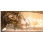 Goldene Asiatische Artland Rechteckige Digitaldrucke aus Holz 50x100 
