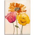 Bunte Zeitgenössische Artland Mohnblumenbilder mit Blumenmotiv Hochformat 90x120 