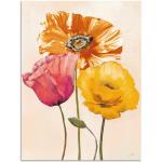 Bunte Zeitgenössische Artland Mohnblumenbilder mit Blumenmotiv Hochformat 60x80 