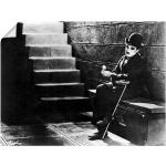 Schwarze Artland Charlie Chaplin Rechteckige Poster aus Holz selbstklebend 30x40 