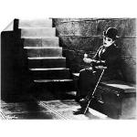 Schwarze Moderne Artland Charlie Chaplin Poster 60x80 