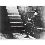 Schwarze Zeitgenössische Artland Charlie Chaplin Kunstdrucke Querformat 