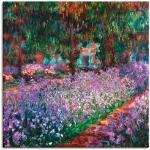 Wandbild ARTLAND "Der Garten des Künstlers bei Giverny" Bilder lila Kunstdrucke
