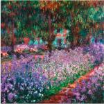 Lila Impressionistische Artland Claude Monet Quadratische Kunstdrucke aus Aluminium 30x30 