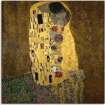 Gelbe Art Deco Artland Gustav Klimt Quadratische Kunstdrucke 30x30 