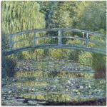 Grüne Impressionistische Artland Claude Monet Quadratische Kunstdrucke 70x70 