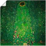 Grüne Art Deco Artland Gustav Klimt Quadratische Kunstdrucke mit Blumenmotiv aus Papier 30x30 