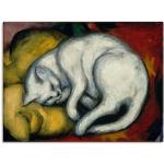 Wandbild ARTLAND "Die weisse Katze. 1912" Bilder weiß Kunstdrucke