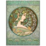 Leinwandbild ARTLAND "Efeu, 1901" Bilder grün Leinwandbilder